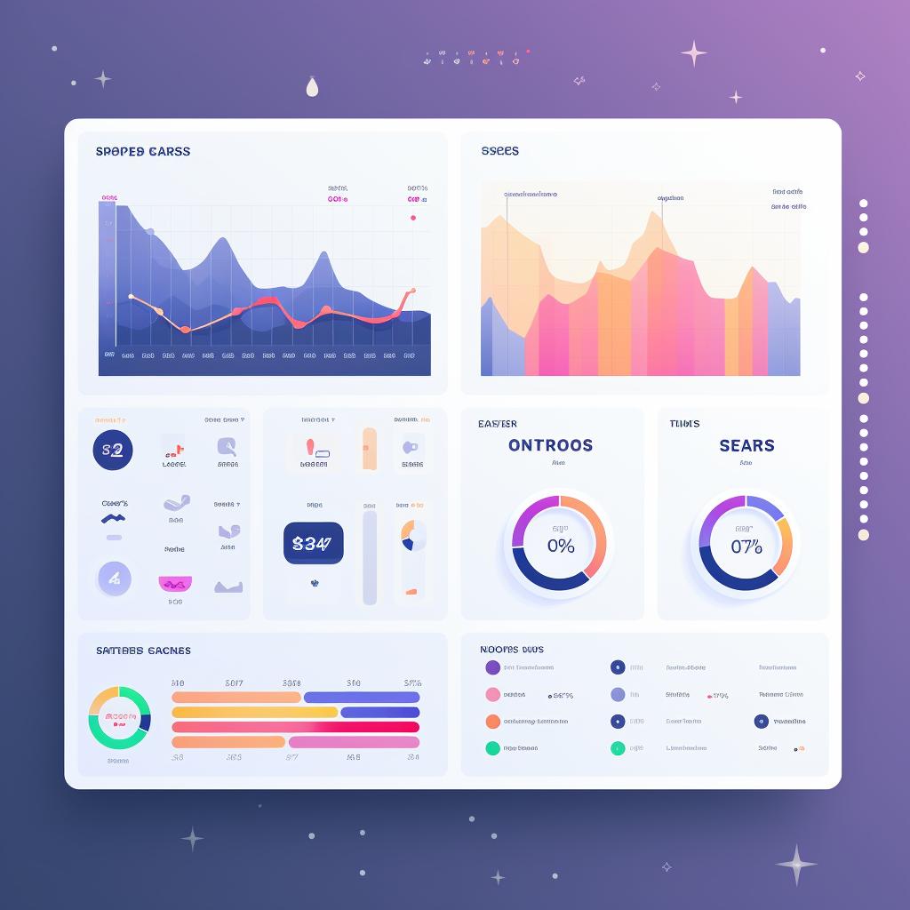 A dashboard showing analytics of automated processes